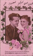 Militaria. Cpsm 9x14. MIEVRERIE . Couple Avec Militaire Au Bérêt Avec  Insigne Du Lion "Je T'aime Plus Que Tout" - Sonstige & Ohne Zuordnung