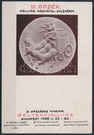 1938 Az ORBÉK Bélyegkiállítás Emlékív Terve Kézzel írt Piros és Fekete Feliratokkal - Otros & Sin Clasificación