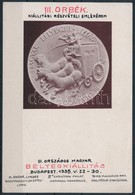 1938 Az ORBÉK Bélyegkiállítás Emlékív Terve Kézzel írt Piros és Fekete Feliratokkal - Autres & Non Classés