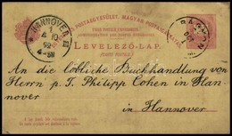 1892 5kr Válaszos Levelezőlap Tőlapja 'BÁGYON' - 'HANNOVER' Futottan Ritka! - Altri & Non Classificati