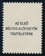 ** 1998 Karácsony (I.) Bélyeg 'Az Első Előfizetők Tiszteletére' Hátoldali Nyomattal (20.000) - Sonstige & Ohne Zuordnung