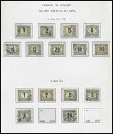 O 1903 Portó 'A' Sor + A 11 1/2 Fogazású Sor 6 értéke (25.700) - Sonstige & Ohne Zuordnung