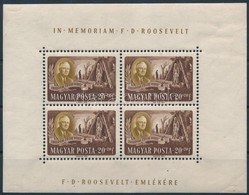 * 1947 Roosevelt 20f Kisív - Sonstige & Ohne Zuordnung