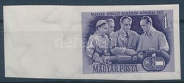 ** 1950 Magyar-szovjet Barátság ívszéli Vágott 1Ft - Altri & Non Classificati