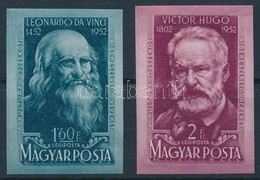 ** 1952 Leonardo Da Vinci és Victor Hugo Vágott Sor (9.000) - Sonstige & Ohne Zuordnung