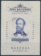 ** 1954 Bélyegnap (27.) - Jókai Mór Vágott Blokk (17.000) - Sonstige & Ohne Zuordnung