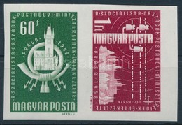 ** 1958 A Szocialista Országok Postaügyi Minisztereinek értekezlete (I.) Vágott Pár (3.000) - Sonstige & Ohne Zuordnung