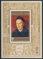 ** 1971 Festmények (X.) - Albrecht Dürer Vágott Blokk (3.500) - Otros & Sin Clasificación