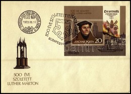 1983 Martin Luther Vágott Blokk FDC-n (4.000) - Sonstige & Ohne Zuordnung