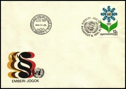 ** 1991 Emberi Jogok Vágott Bélyeg FDC-n - Sonstige & Ohne Zuordnung