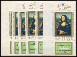 ** 1974 10 Db Mona Lisa Bélyeg Bélyeg Alsó Szelvénnyel (12.000) - Autres & Non Classés