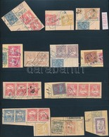 1915 36 Db Kivágás Postaügynökségi Bélyegzésekkel, 8 Db Stecklapon - Otros & Sin Clasificación