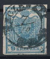 O 1850 9kr HP IIb Kék / Blue 'MECZENZEF' Kézi Dátummal / Handwritten Date. Certificate: Steiner (hajtásnyom / Folded) - Otros & Sin Clasificación