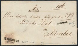 1856 2 X 6kr Ajánlott Levélen, A Hátoldali Bontásnál Kettétépve / 2 X 6kr On Registered Cover, One Teared On The Backsid - Otros & Sin Clasificación