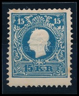 * 1858 15kr 1866-os újnyomata, élénk Kék Színű II. Tipusú Bélyeg Certificate: Strakosch - Otros & Sin Clasificación