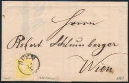 1861 2kr II Sárga, Festékfoltok, Nyomtatványon / Yellow With Paint Spots, On Printed Matter 'OFEN' - Wien - Otros & Sin Clasificación