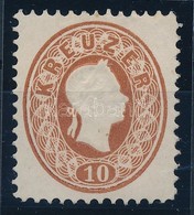 (*) 1861 10kr 1866 évi újnyomata, Vörösesbarna Színű Bélyeg. Certificate: Strakosch - Otros & Sin Clasificación