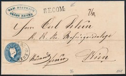 1861 15kr + 10kr (elvágva / Cut) Ajánlott Levélen / On Registered Cover 'SZÁSZ-RÉGEN' - Wien - Altri & Non Classificati