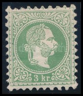 * 1867 3kr Zöld, Friss Darab / Green, Fresh Piece. Certificate: Strakosch - Sonstige & Ohne Zuordnung