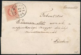 1868 5kr Levélen / On Cover 'KUN SZ. MIKLÓS' - Bécs - Sonstige & Ohne Zuordnung