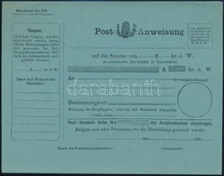 ~1870 Használatlan Német Nyelvű Postautalvány, De Már Magyar Címerrel, Szép állapotban! - Sonstige & Ohne Zuordnung