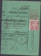 1874 Réznyomat 5kr Díjjegyes Pénzutalvány Darabon / On PS-money Order Piece 'KARLOVAC KARLSTADT' - Sonstige & Ohne Zuordnung