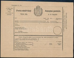 ~1871 Magyar-olasz Nyelvű Használatlan Postautalvány, Szép állapotban - Otros & Sin Clasificación