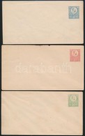 1871 3 Db Könyvnyomású Boríték 3, 5, 10kr II. O. (7.500) - Sonstige & Ohne Zuordnung