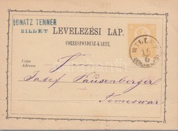 1872 2kr Díjjegyes Levelezőlap / PS-card 'BILLET' - Temesvár - Otros & Sin Clasificación