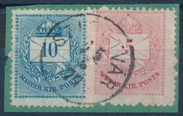 1874 10kr + Nagyon Szélesre Fogazott 5kr Kivágáson 'SZI(GET)VÁR' - Sonstige & Ohne Zuordnung