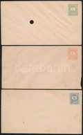 1874 3 Db Könyvnyomású Boríték Sor, Lyukasztott, Sérült (5.000) - Autres & Non Classés
