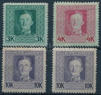 * 1917-1918 Károly Fejes Forgalmi Sor 3K, 4K, 2 X 10K (*7.400) - Autres & Non Classés