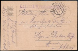 1914 Tábori Posta Levelezőlap / Field Postcard 'K.u.k. 9 Cm M. 75. Feldkanonenabteilung' + 'FP 114' - Autres & Non Classés
