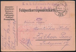 1915 Tábori Posta Levelezőlap / Field Postcard, Piros Negatív Vasúti Alakulat Bélyegzéssel, 'K.u.k. Lokomotiv-Feldbahn N - Autres & Non Classés