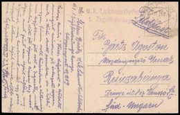 1916 Tábori Posta Képeslap 'K.u.k. Lokomotivfeldbahn Nr.1. 1. Zugsförderungs Kompagnie' - Otros & Sin Clasificación