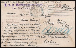 1916 Tábori Posta Képeslap 'K.u.k. Medikamenten-Depot In Sarajevo' - Autres & Non Classés