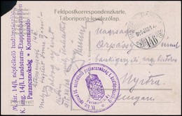 1916 Tábori Posta Képeslap Magyar-német Nyelvű Alakulat Bélyegzéssel 'HP 146' (hiányzó Sarok / Corner Fault) - Otros & Sin Clasificación