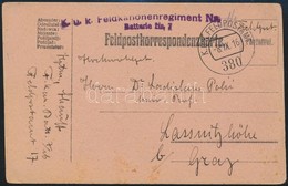 1916 Tábori Posta Levelezőlap / Field Postcard 'K.u.k. Feldkanonregiment Batterie Nr.7.' + 'FP 380' - Autres & Non Classés