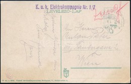 1916 Tábori Posta Képeslap 'K.u.k. Elektrokompagnie Nr. 1/7' - Otros & Sin Clasificación