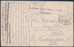 1917 Tábori Posta Képeslap / Field Postcard 'K.k. Ldst. Etappen Bataillon Nr.505 I. Kompagnie' + 'FP 276' - Otros & Sin Clasificación