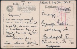 1916 KuK Hajóposta 'S.M.S. GÄA' Hajóbélyegzővel Budapestre Küldve - Otros & Sin Clasificación