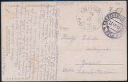 1917 Tábori Posta Képeslap 'K.u.K. KRIEGSMARINE / BABENBERG' Budapestre Küldve - Otros & Sin Clasificación