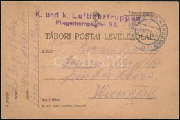 1917 Tábori Posta Levelezőlap 'K.u.k. Luftfahrtruppen Fliegerkompagnie 52.' - Otros & Sin Clasificación