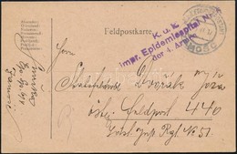 1917 Tábori Lap Járványkórházból 'K.u.k. Impr. Epidemiespital Nr. 6 Der 4. Armee' + 'EP ZAMOSC' - Autres & Non Classés