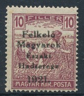 ** Nyugat-Magyarország V. 1921 Arató 10f Bodor Vizsgálójellel (25.000) - Altri & Non Classificati