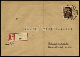 1945.már.15. Ajánlott Levél 1P-ről 2P-re Emelt Budapesti Tarifa 'ÚJPEST' - Budapest, Kiállított és Publikált Levél - Otros & Sin Clasificación