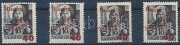 ** Ungvár 1945 Hadvezérek 40/18f 4 Különféle Altípus / 4 Different Types. Signed: Bodor - Autres & Non Classés