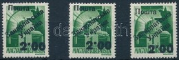 ** Ungvár 1945 Hadvezérek 2.00/1P 3 Különféle Altípus / 3 Different Types. Signed: Bodor - Autres & Non Classés