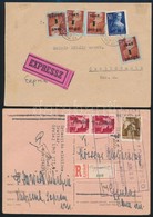 1945  (1. Díjszabás)  1 Db Távolsági Expressz Levél Darabja 4P + 50f Bérmentesítéssel 'BUDAPEST' - Czelldömök + 1 Db Táv - Sonstige & Ohne Zuordnung