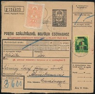 1945.09.07.  (2. Díjszabás)  Csomagszállító Levél 5kg, Postaszemélyzeti Kedvezmény Miatt 18P Helyett 1P  Bérmentesítés,  - Otros & Sin Clasificación